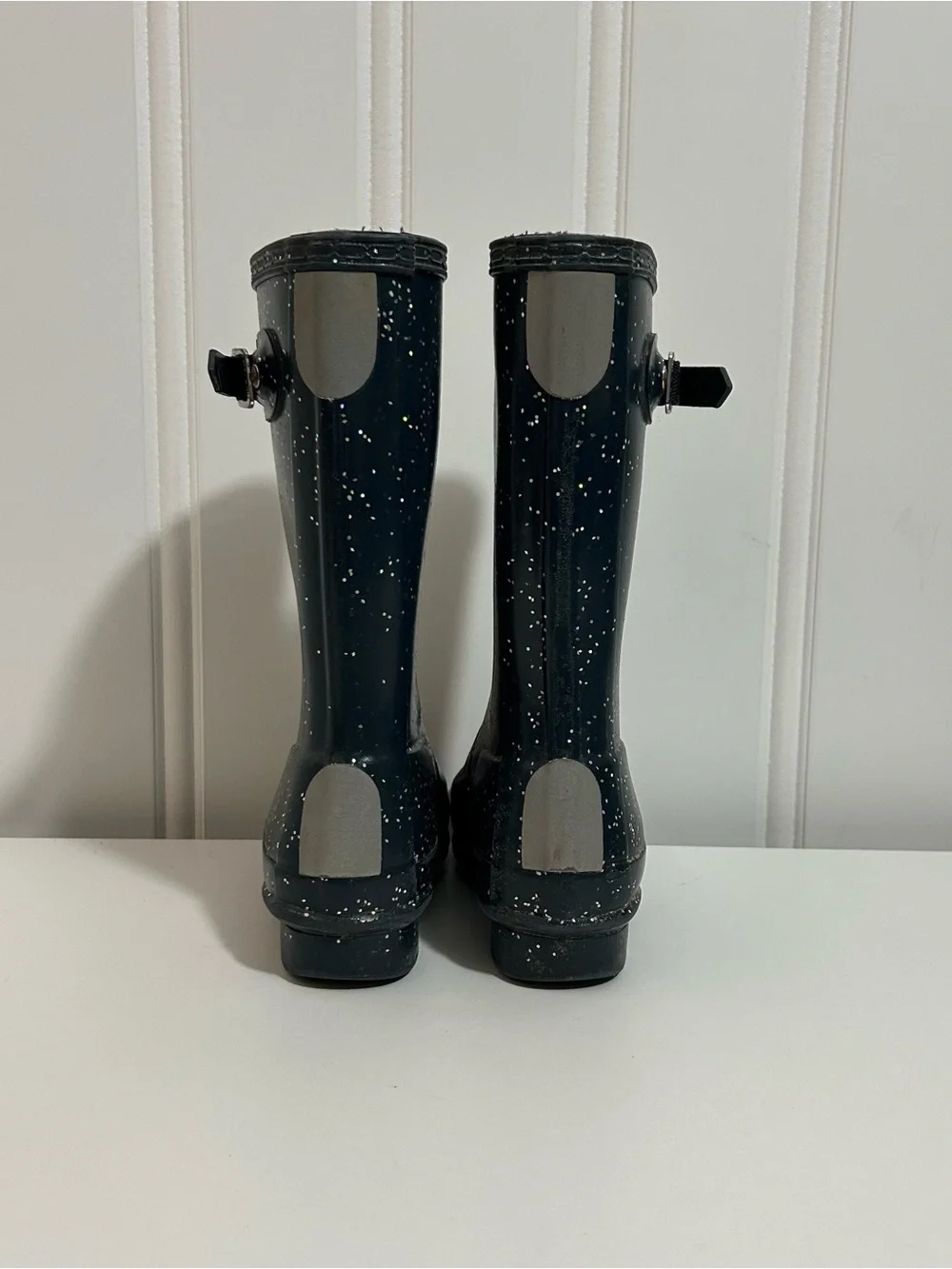 Hunter Kids Navy blue glitter Sparkle Rain Boots kids 1